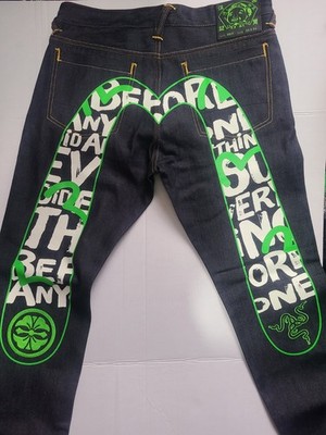 Evisu x Razer Denim Jeans Size 32 x 34 Rare Japan Men's