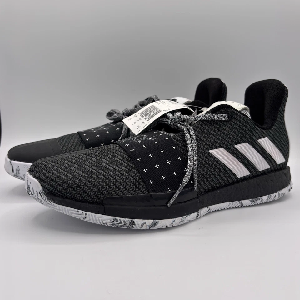 NWT Adidas Harden Vol. 3  Size 12 Black And White Shoes BB7723 - Image 2 of 4