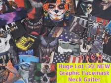 HUGE LOT 30 NEW Face Masks Multi-Scarfs Neck Gaiters Tubes HD2