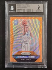 🔥 2015 PANINI PRIZM NIKOLA JOKIC #335 ORANGE WAVE PRIZM ROOKIE MINT BGS W/ 9.5