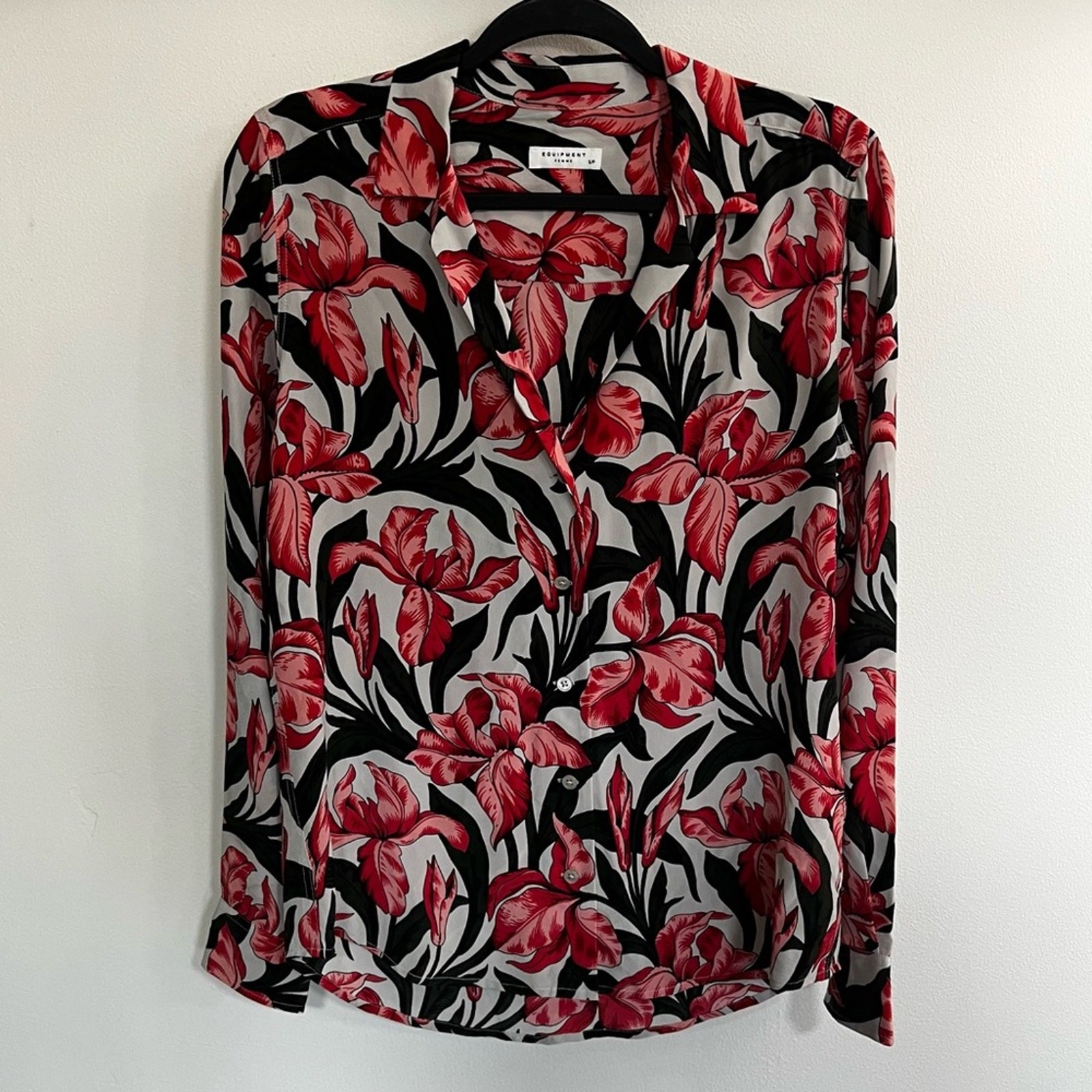 Femme Adalyn Silk Floral Blouse Woman Size Small