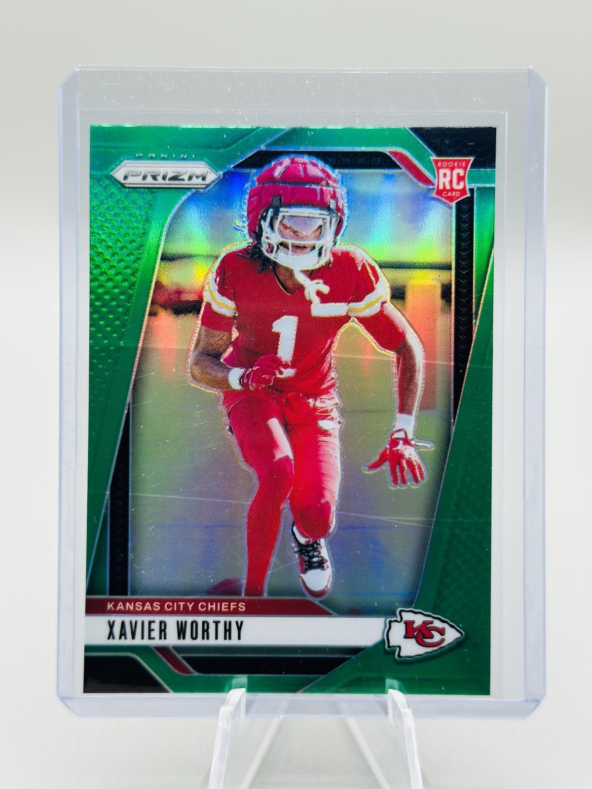 2024 Panini Prizm Xavier Worthy Green Kansas City Chiefs #399