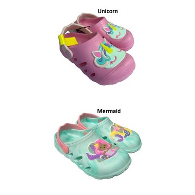 Member's Mark Kid's Girls Slip On with Slingback Waterproof Character Clog