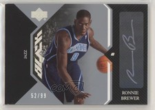 2006-07 Upper Deck UD Black Auto Rookies 52/99 Ronnie Brewer #AR-RB Auto 0gm