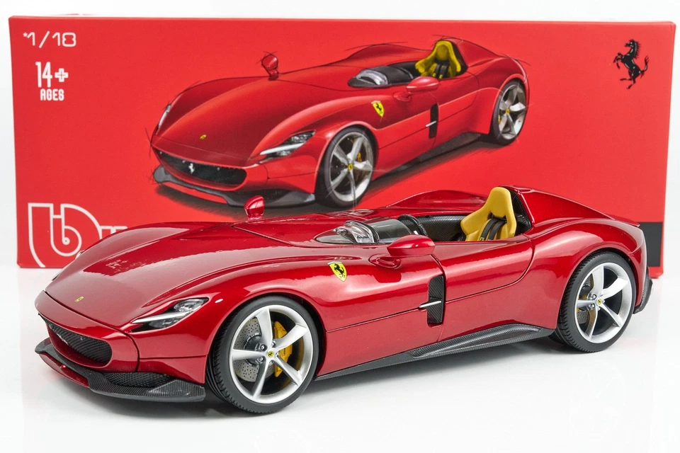 Bburago - 1:18 Ferrari Monza SP1 Red Signature Edition - Image 2 of 4