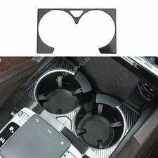 For Benz GLE 20-24 Center Console Water Cup Holder Panel Carbon Fiber Steel