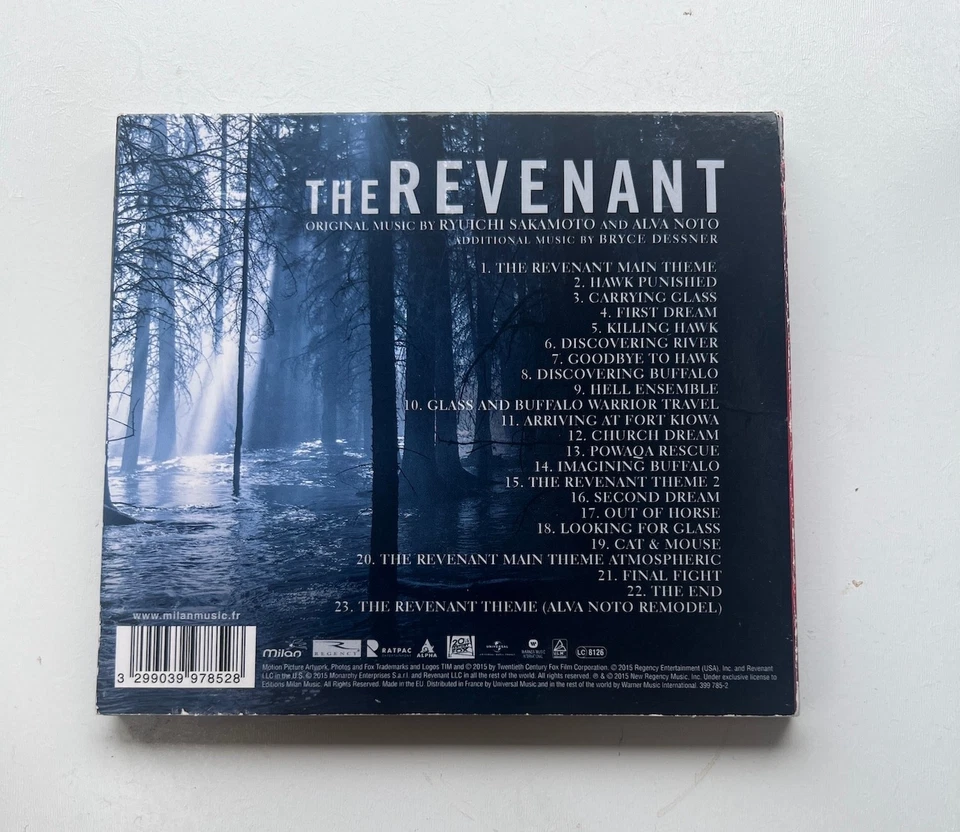 The Revenant CD OST Ryuichi Sakamoto & Alva Noto, Bryce Dessen Movie Soundtrack - Image 2 of 2