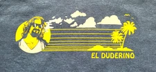Big Lebowski T-Shirt Blue El Duderino "The Dude" Short Sleeve  Size XL