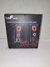 beFree Sound 2.0 Computer Gaming Speakers with LED RGB Lights BFS-05