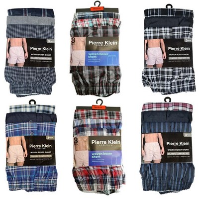 3 Paar gewebte Boxershorts Boxershorts Herren Pierre Klein Unterwäsche Größe M - 2XL