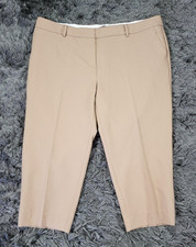 Talbots Pants Womens 20W Beige Khaki Hampshire Ankle Career Stretch Dress Plus