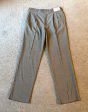 VTG NWT NOS Yves Saint Laurent Men's Pleated Wool Pants - Size 35L Unhemmed