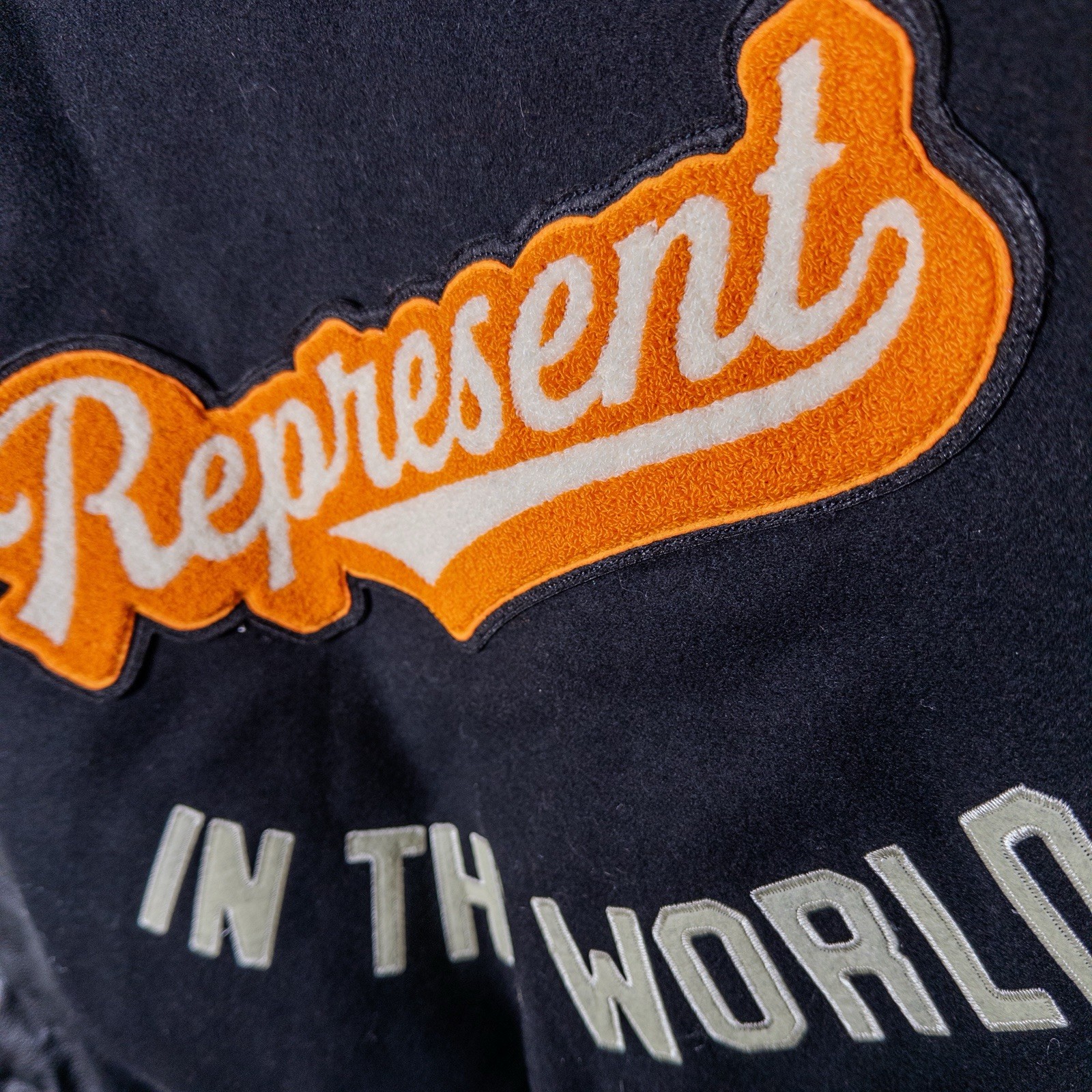 Represent Clo Varsity Jacket Black Medium Wool / … - image 5