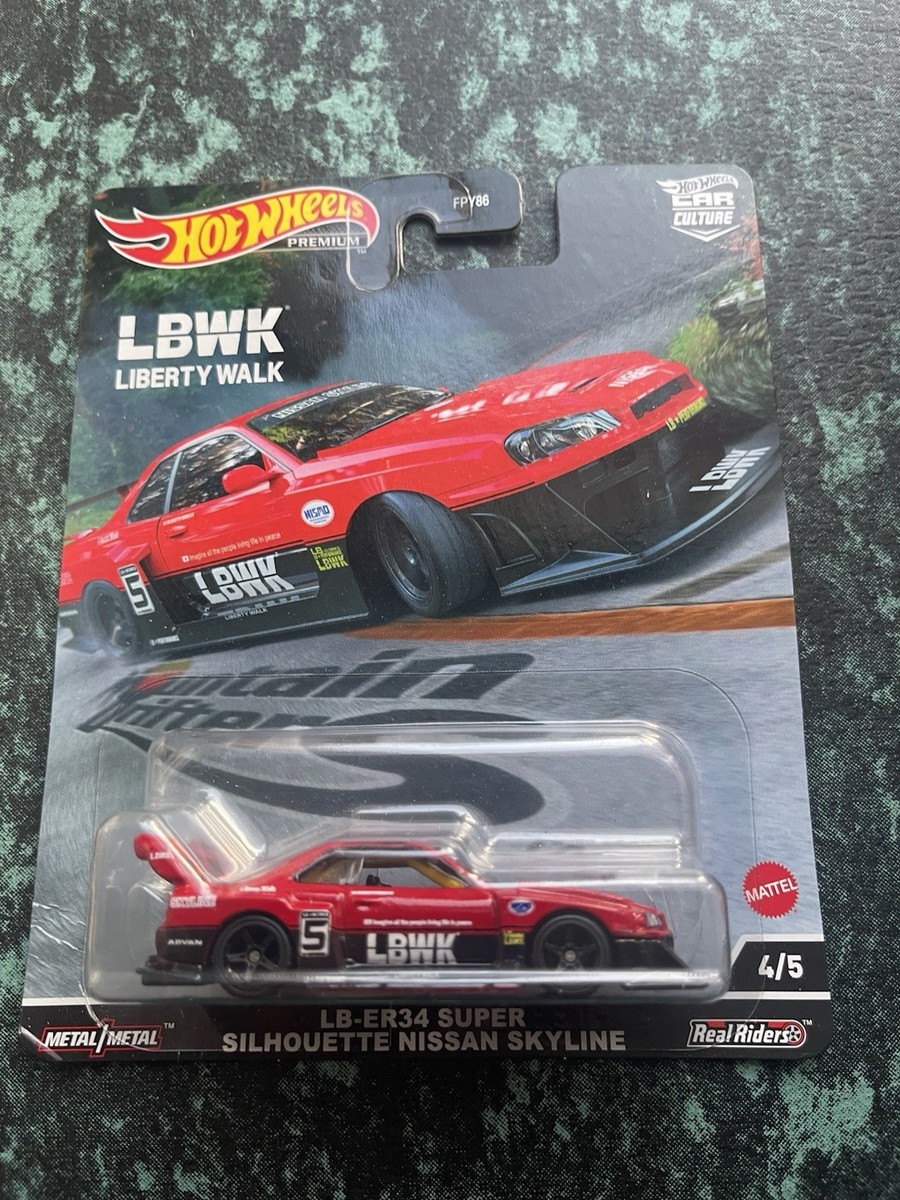 Hot wheels Super Silhouette Nissan Skyline Liberty Walk LB-ER34 on