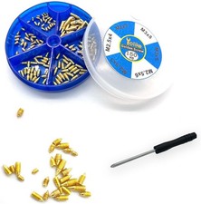 150 pcs Nickel Plated Tip Screws Pointed Cross Slot Leather Accessories 6 Sizes