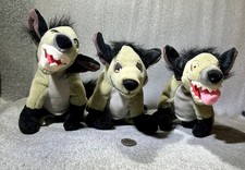 Vintage Disney Store Lion King Hyena Plush Set Ed Shenzi Banzai Bean Bag Lot 3