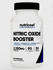 Nutricost Nitric Oxide Booster 2250mg 90 Capsules-Gluten-Free, Non-GMO, 750mg
