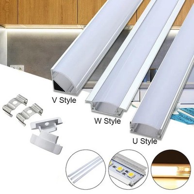 10M LED Profil Alu für LED Stripe Aluminium Schiene Aluprofil Leiste Typ V/U/W