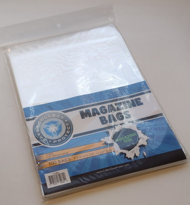 (100) CSP Magazine Bags Protector NIP 8 3/4'' x 11 1/8'' w/ 1 1/2'' flap