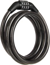 5 Ft Bike Lock Cable with Preset Combination, Vinyl Covered Bike Lock Combinatio
