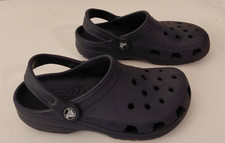 Crocs Classic Kids Size J3 Slip On Clog Shoes Navy Blue