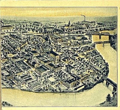 Cité de St. Hyacinthe, Quebec Aerial View Antique Postcard c. 1910