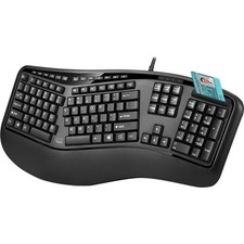 Adesso Desktop Ergonomic Smart Card Reader Keyboard TAA Compliant