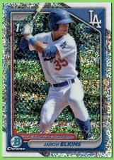 2024 Bowman Chrome Jaron Elkins Speckle Refractor 1st Bowman #BCP-106 SN/299