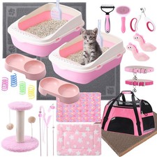 35 Pcs Kitten Starter Kit for 2 Indoor Kittens Essentials Including Carriers,...