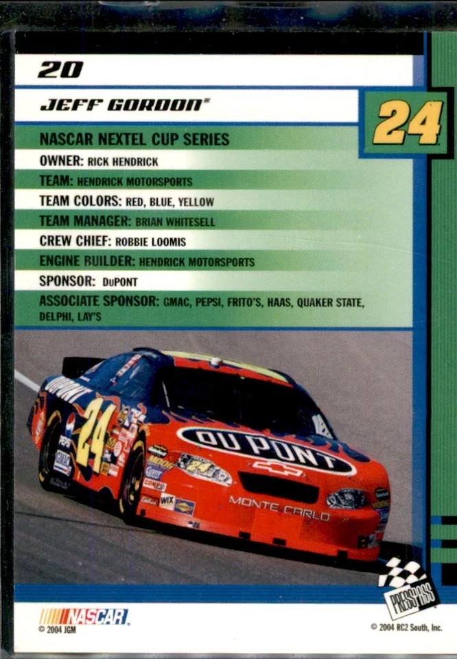 2004 Press Pass Trackside #20b Jeff Gordon - Image 2 of 2
