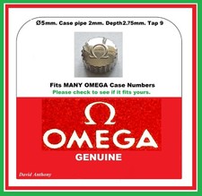 JUST FOUND NOS Gents Stainless Steel GENUINE OMEGA Watch Winder Crown Ø5mm OM-5