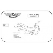 Pot VT 750 SHADOW 1997 Ligne Complète Legend Silencieux Turn Out Chromés Non H