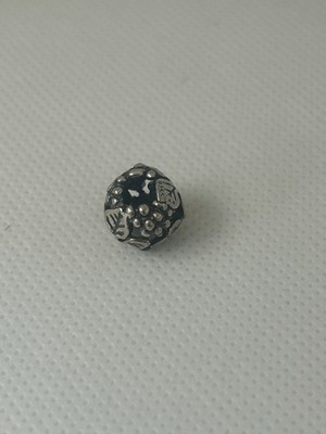 Trollbead 925S LAA Sterling Silver Grape and Leaf Bead Charm