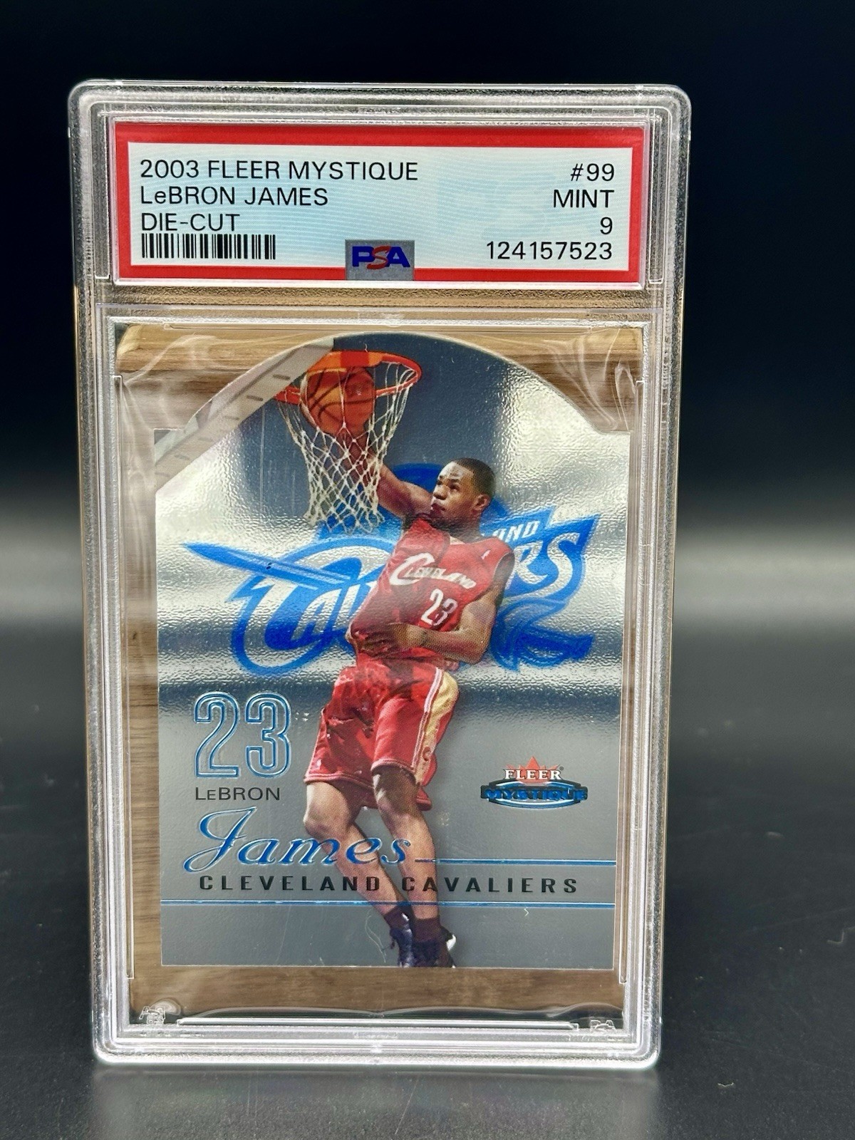 2003 FLEER MYSTIQUE #99 LEBRON JAMES ROOKIE RC 34/600 PSA 9 Die Cut SP Cavaliers