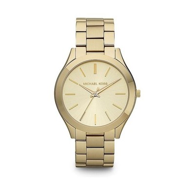 Michael Kors Damen Armbanduhr Slim Gold Edelstahl