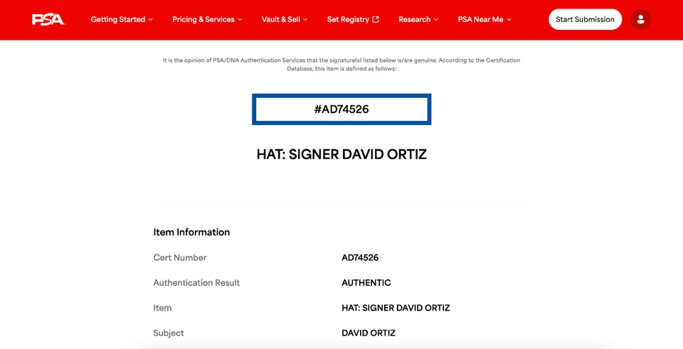 GORRA DE BÉISBOL FIRMADA POR DAVID ORTIZ RED SOX BIG PAPI NUEVA ERA CERTIFICADO DE AUTENTICIDAD PSA AD74526 Foto 4 de 4