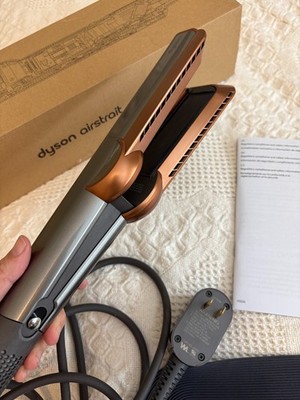 Dyson Airstrait Hair Dryer & Straightener Nickel Copper   Excellent Condition
