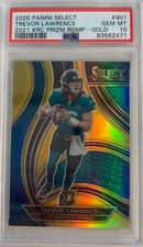 2020 panini select gold 01/10 xrc Trevor Lawrence 🔥🔥🔥