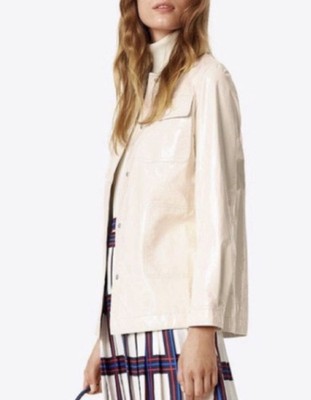 Tory  Burch Meg Cream Ivory Lined Jacket size 12 Mint