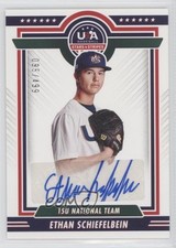 2022 USA Baseball Stars & Stripes Blue Ink 95/499 Ethan Schiefelbein Auto 7m3
