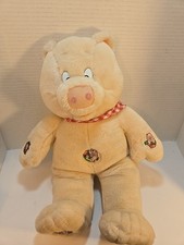 NWT 15" VTG THIS LITTLE PIGGY TALKING LAUGHING PIG STUFFED ANIMAL TALKING PLUSH