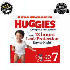 Huggies Complete Protection Disposable Baby Diapers Size 7 41 lbs 60 Ct New