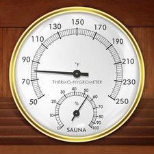 Sauna Thermometer and Hygrometer, 2 in 1 Sauna Fahrenheit Thermometer for Sauna