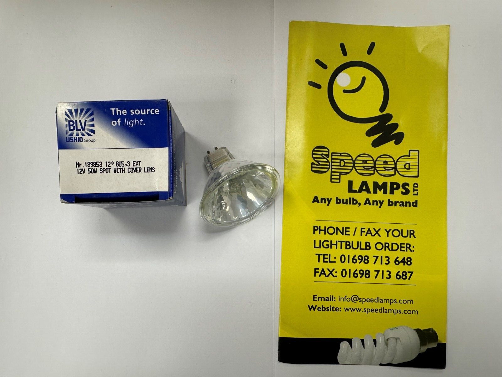 BLV 12V 50W SPOT HALOGEN DICHROIC 189853 12 DEGREE DIMMABLE