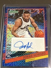 JUWAN HOWARD 2022-23 DONRUSS RETRO SERIES SIGNATURE BLUE PRIZM AUTO Wizards