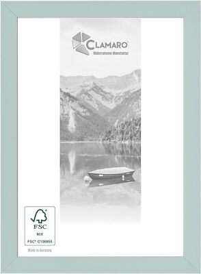Bilderrahmen Graublau CLAMARO Collage nach MaßFSC  Holz M3016