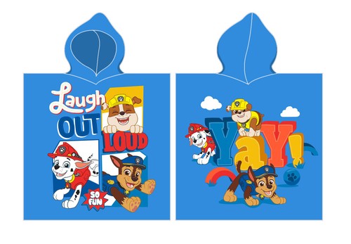 Bade-Poncho Kinder mit Kapuze 55 x 110cm Badetuch Handtuch Strandtuch Paw Patrol - Bild 3 von 5