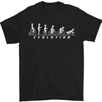 Cycling Evolution Cyclist Fahrrad Herren T-Shirt 100 % Baumwolle