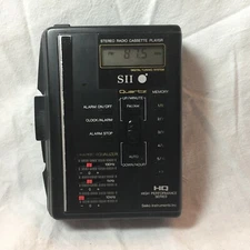 Vtg. Seiko PLL Digital Tuner Portable Cassette Player -AM/FM- Alarm PHL-103QMA  