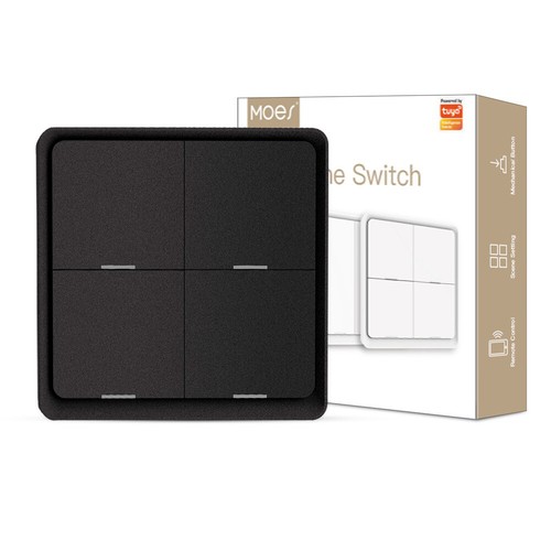MOES Tuya ZigBee 4 Gang Wireless Smart Switch 12 Scene Push Button APP Control - Picture 22 of 22